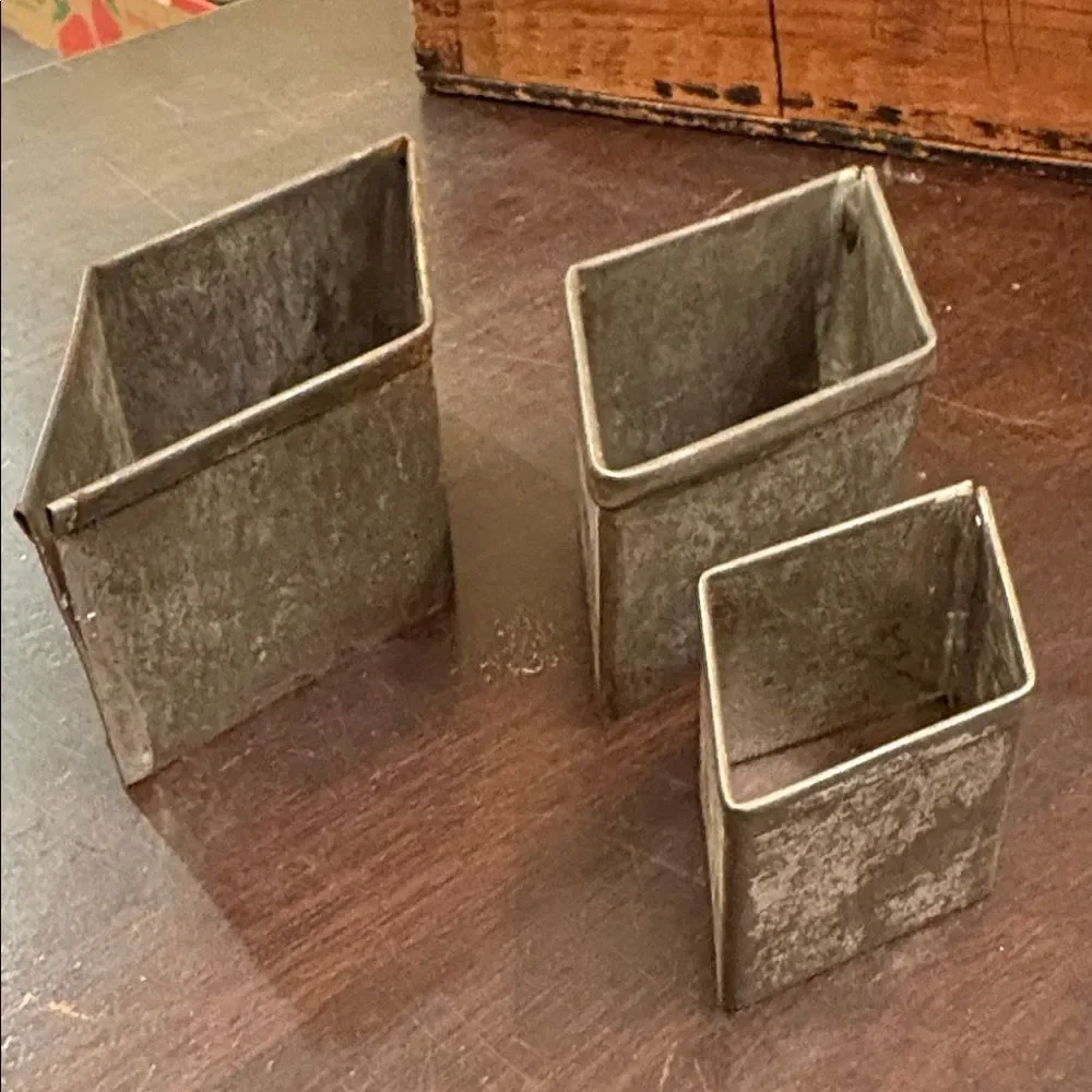 Set of Three Vintage Metal Cookie Cutters